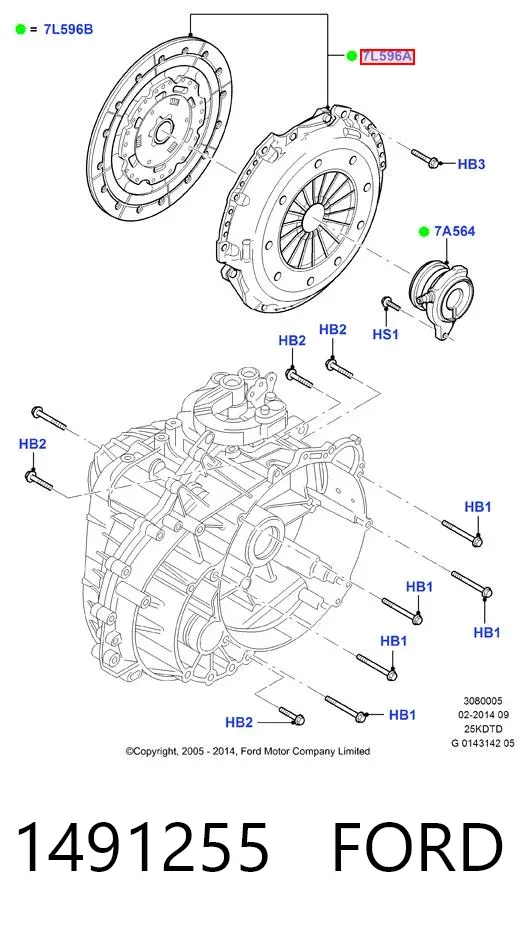 Сцепление 1491255 Ford