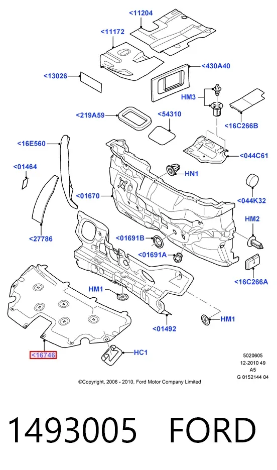 Шумоизоляция капота 1493005 Ford