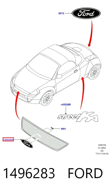 Эмблема крышки багажника 1496283 Ford