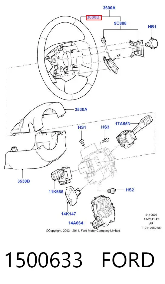 Руль 1500633 Ford