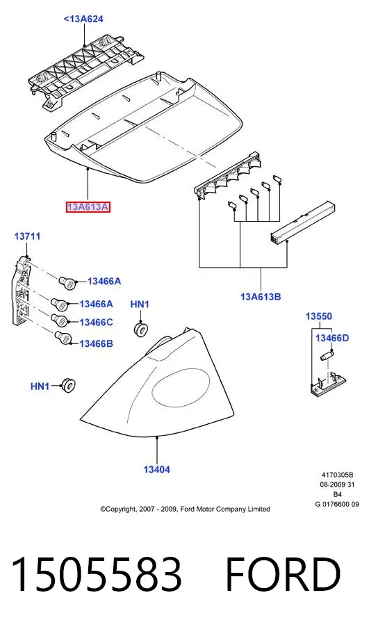 Задний стоп 1505583 Ford