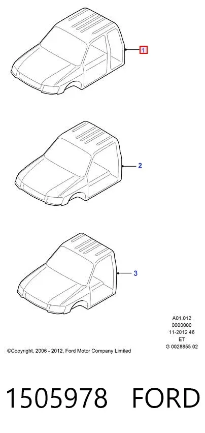 Кабина 1505978 Ford