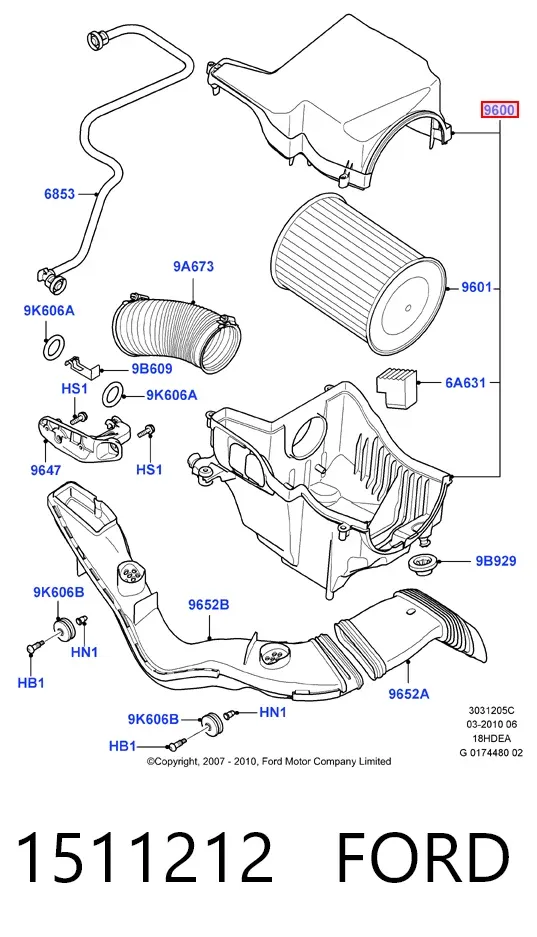 Корпус фильтра 1511212 Ford