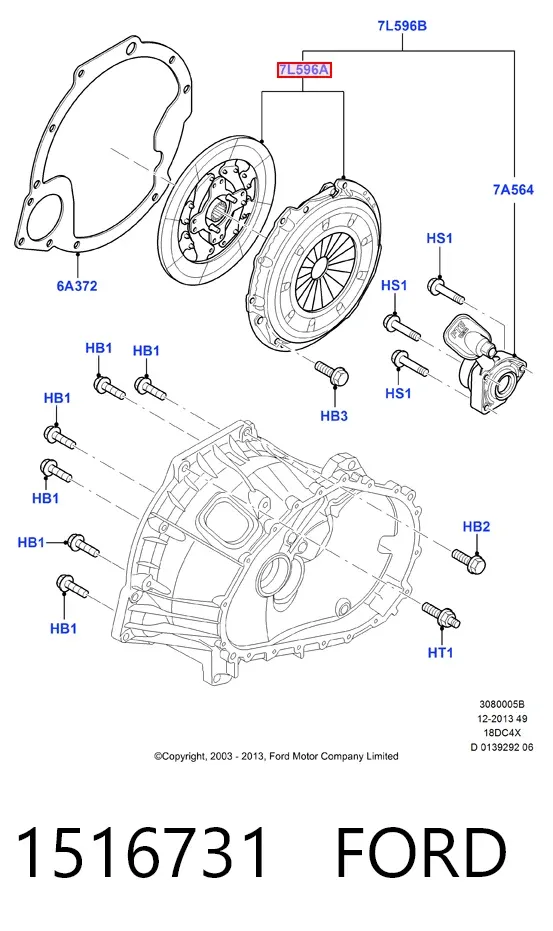 Сцепление 1516731 Ford