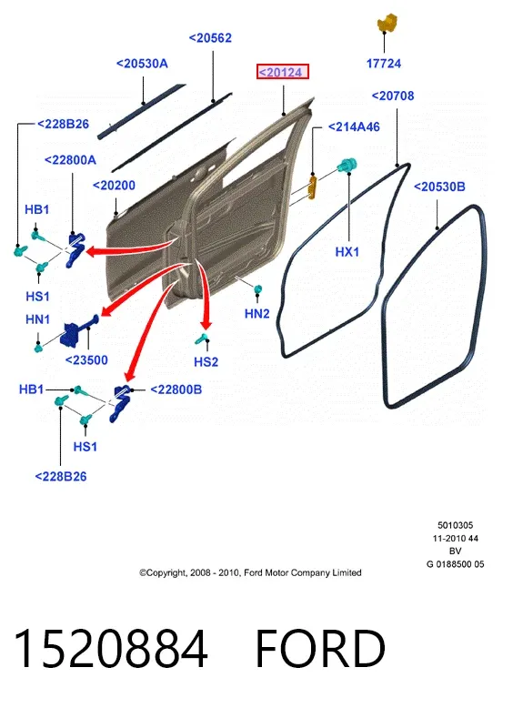 Дверь передняя правая Ford Kuga I