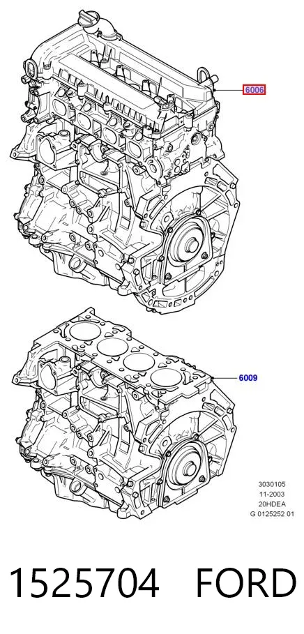 Двигатель 1525704 Ford