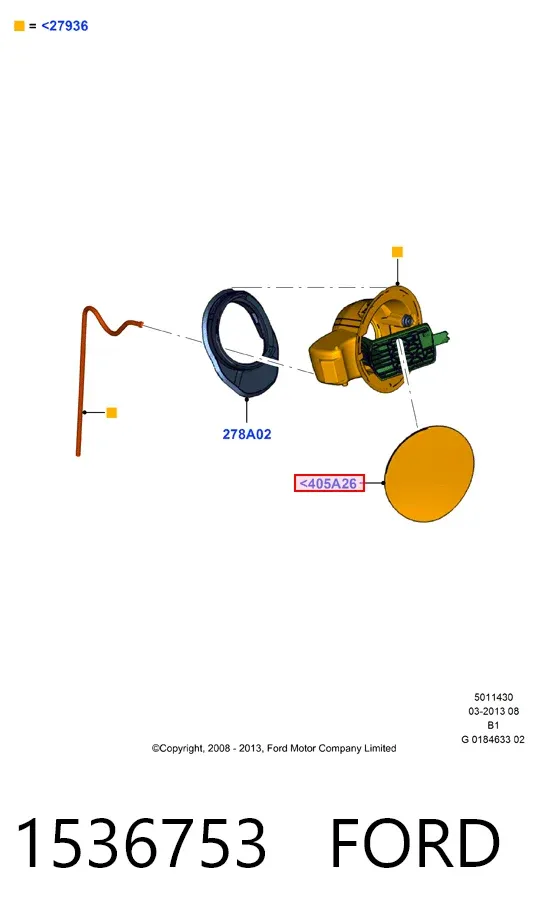 Лючок бензобака 1536753 Ford