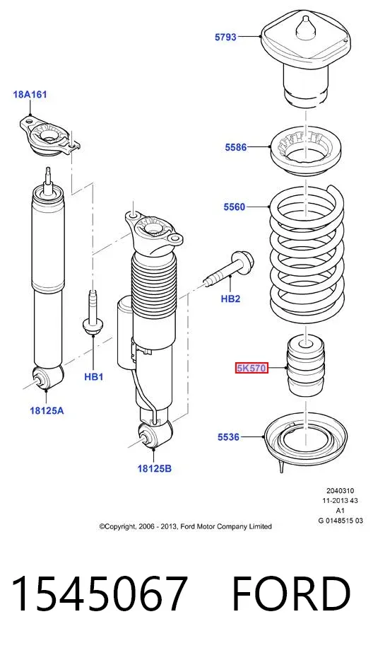Отбойник амортизатора заднего 1545067 Ford