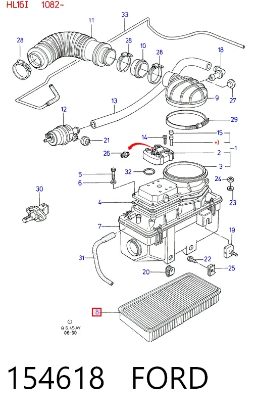 Воздушный фильтр 154618 Ford