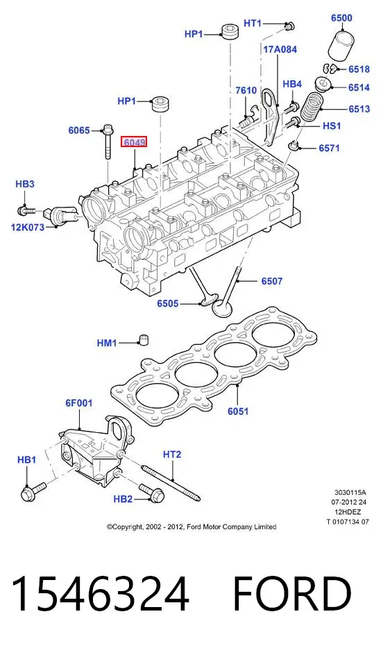 ГБЦ 1546324 Ford