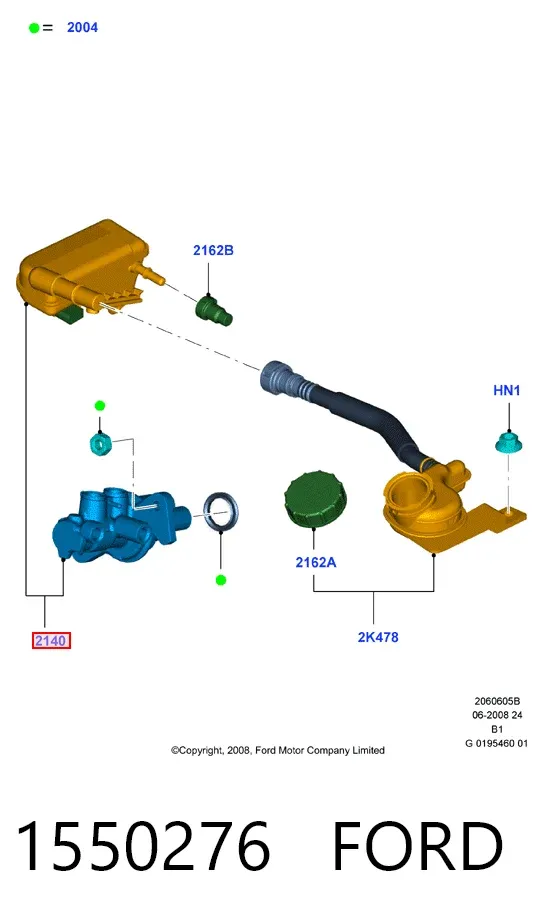 Главный тормозной цилиндр 1550276 Ford