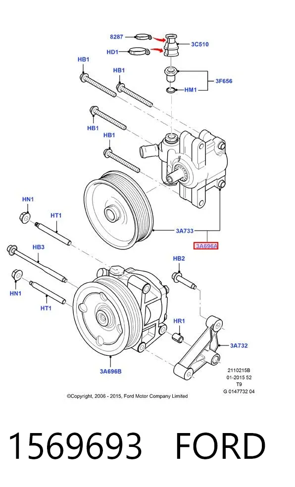 Насос ГУР 1569693 Ford