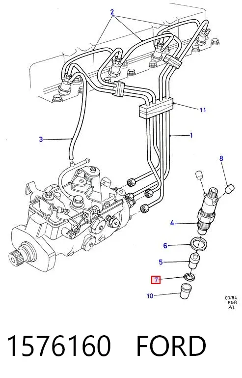 Кольцо форсунки 1576160 Ford