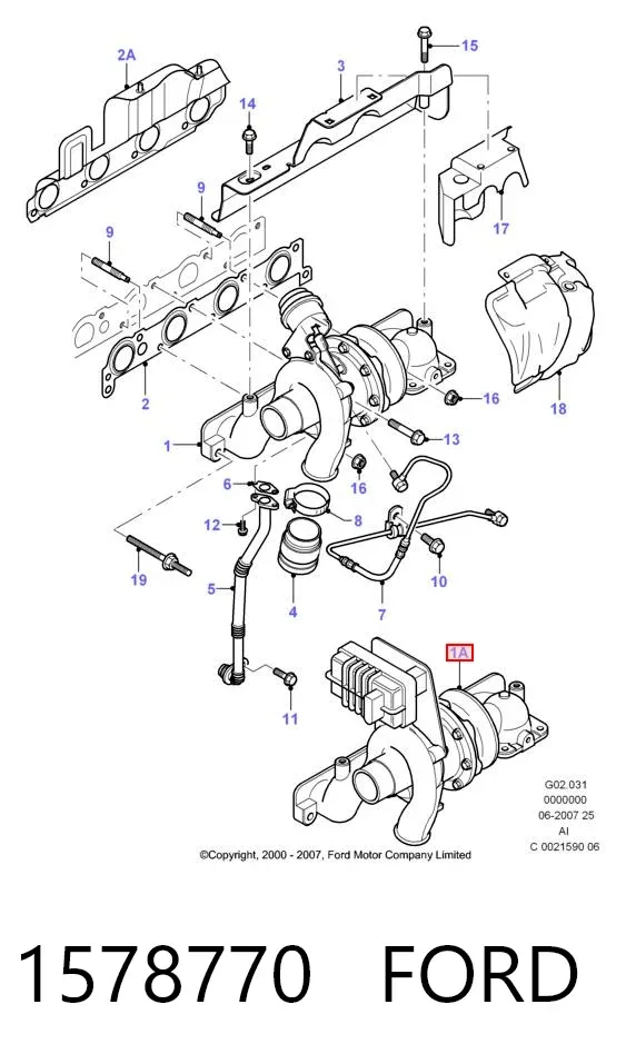 Турбина 1578770 Ford