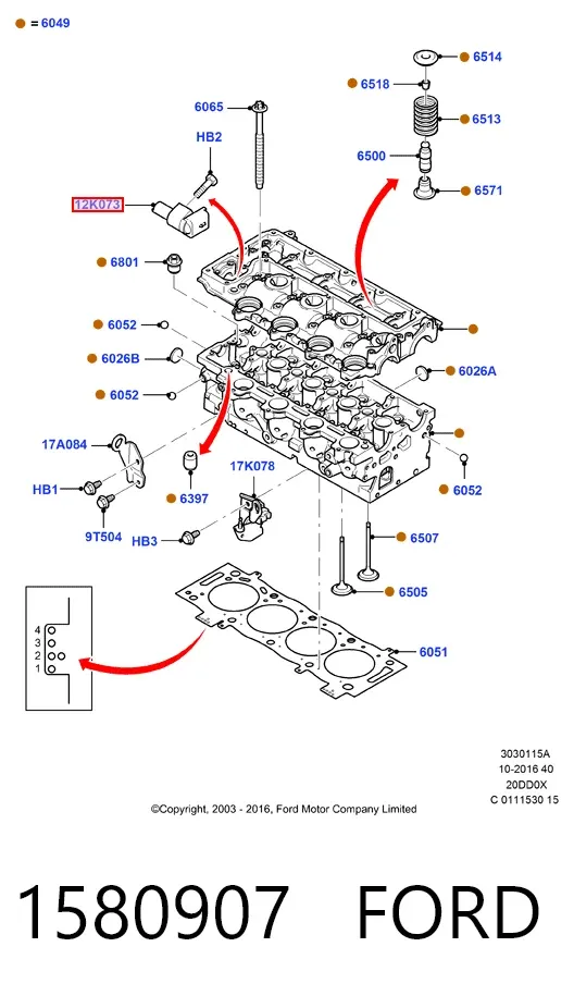 Датчик распредвала 1580907 Ford