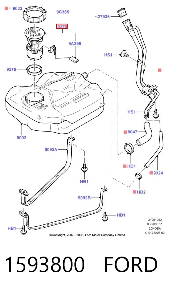 Бензонасос 1593800 Ford