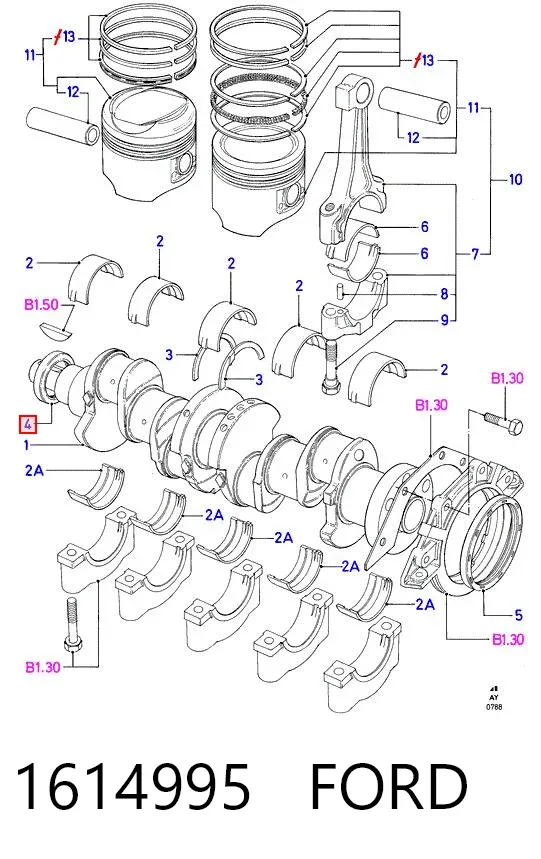 Сальник коленвала 1614995 Ford