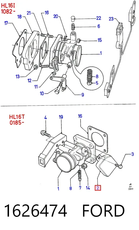Датчик дроссельной заслонки 1626474 Ford