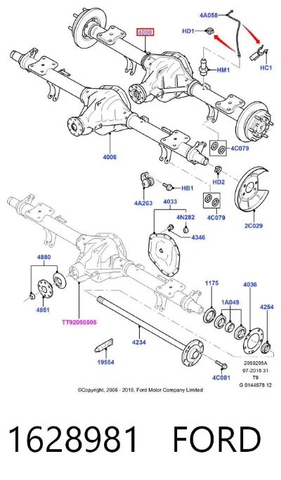 Мост задний в сборе FORD 1628981