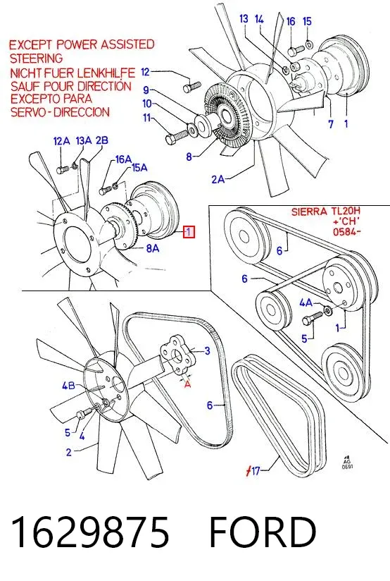 Ремень генератора 1629875 Ford