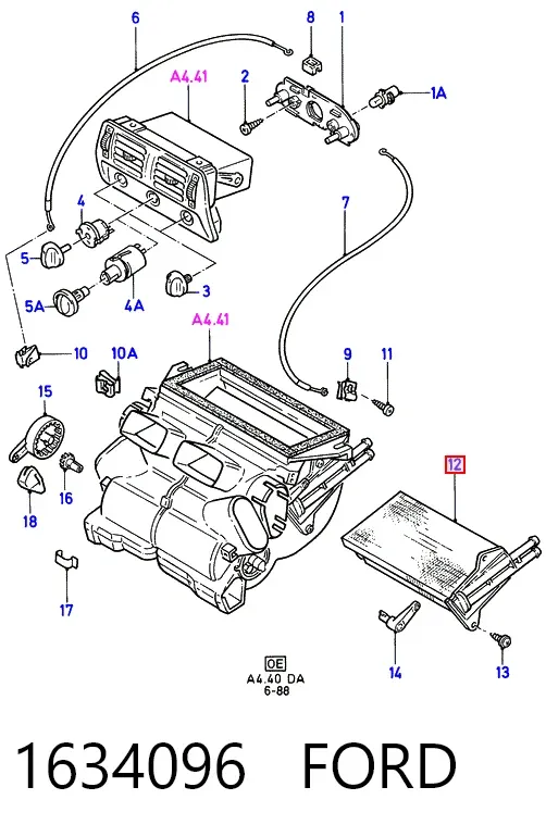 Радиатор печки 1634096 Ford