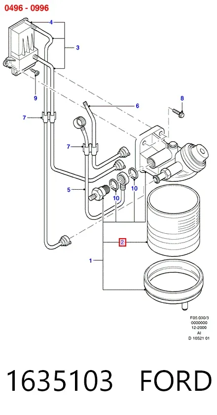 Топливный фильтр 1635103 Ford