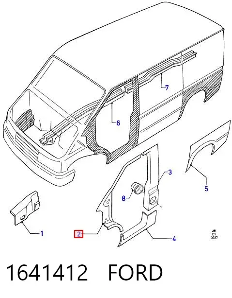 Крыло переднее левое 1641412 Ford