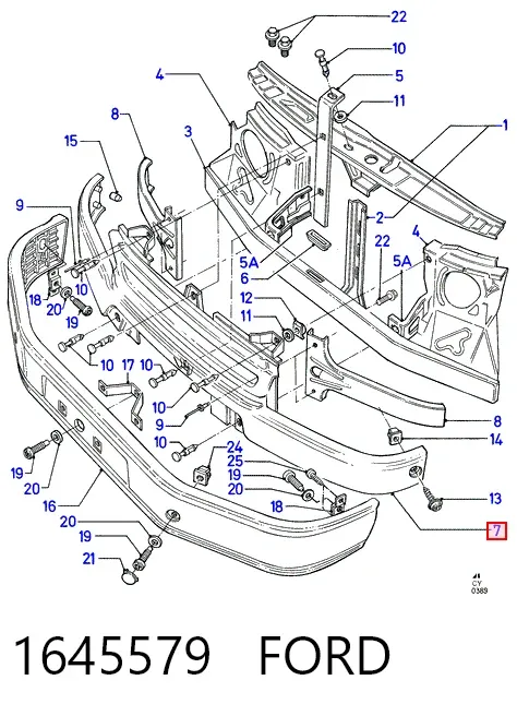 Решетка радиатора 1645579 Ford