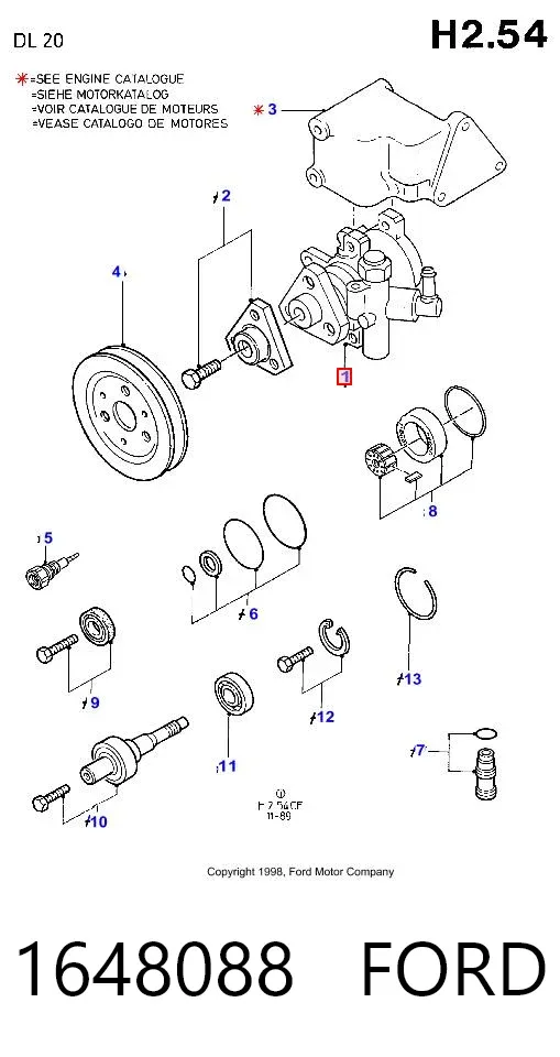 Насос ГУР 1648088 Ford