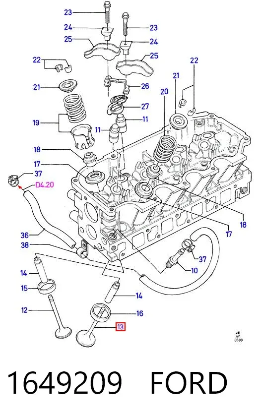 Выпускной клапан 1649209 Ford