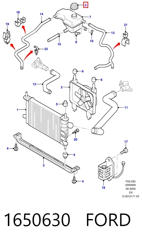 Крышка расширительного бачка 1650630 Ford
