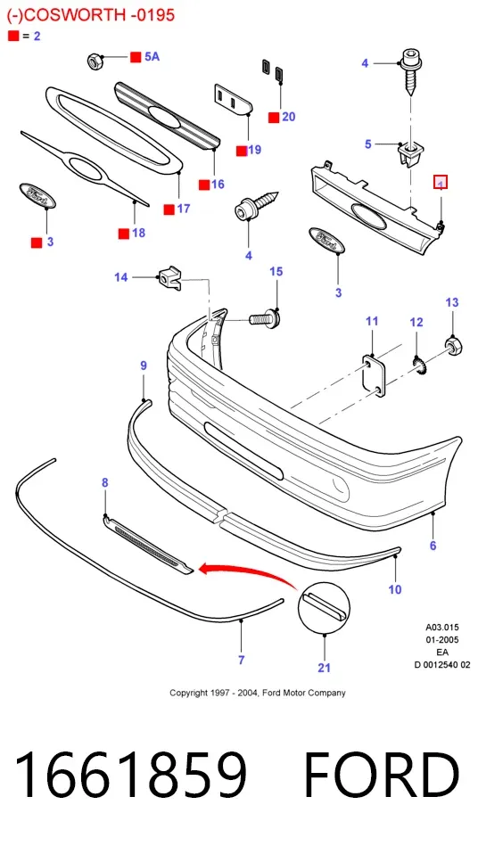 Решетка радиатора 1661859 Ford