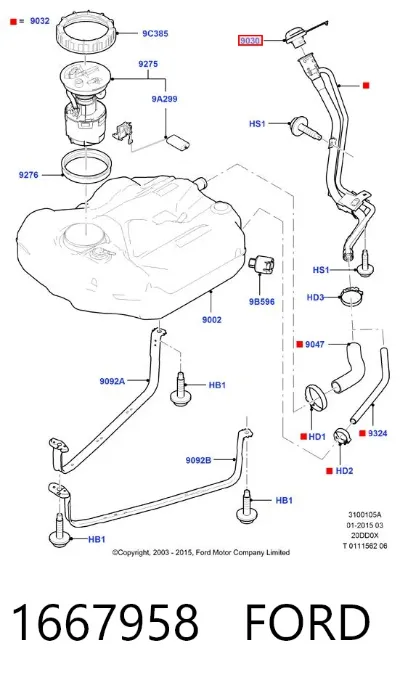 Бак топливный FORD 1667958