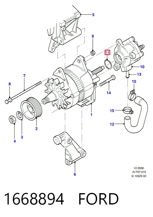 Генератор 1668894 Ford