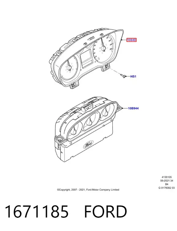 Панель приборов 1671185 Ford