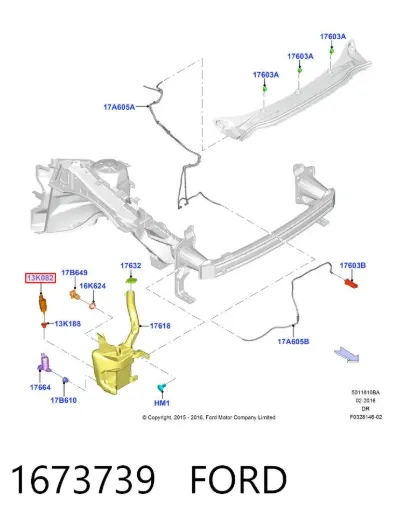 Насос-мотор омывателя фар FORD 1673739