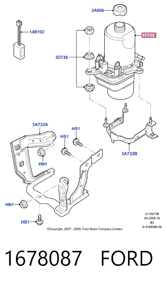 Насос ГУР 1678087 Ford