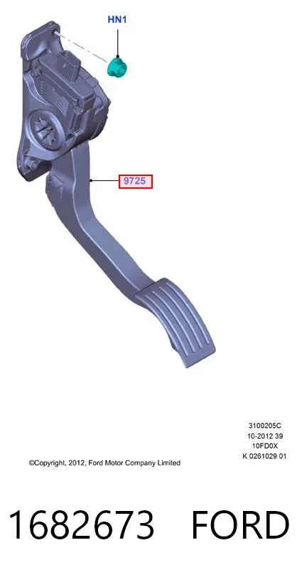 Педаль газа 1682673 Ford
