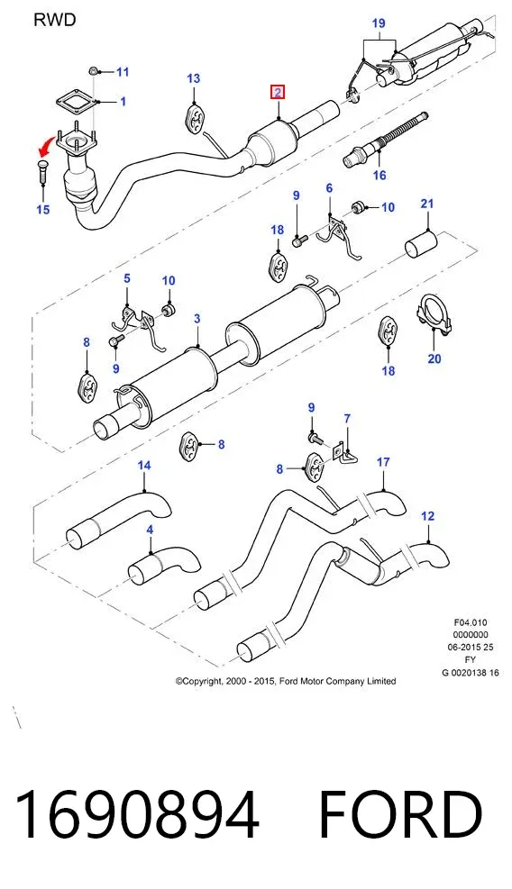 Катализатор 1690894 Ford
