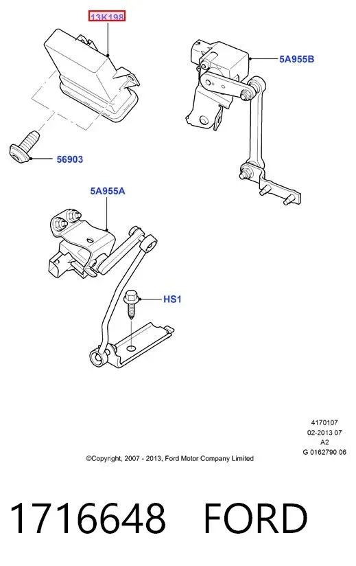 Корректор фар 1716648 Ford