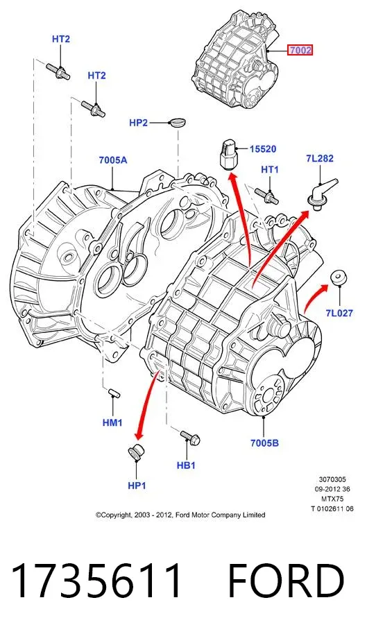 КПП 1735611 Ford