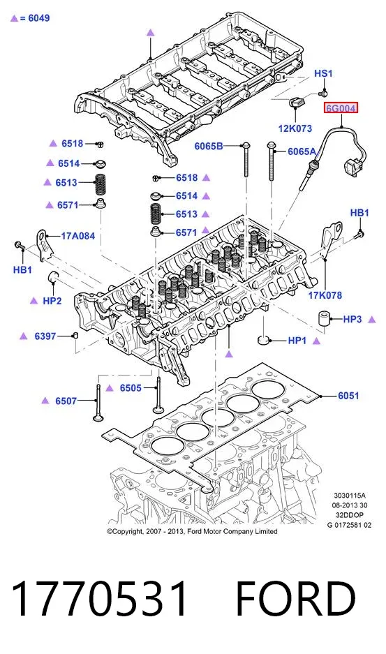 Датчик температуры охлаждающей жидкости 1770531 Ford