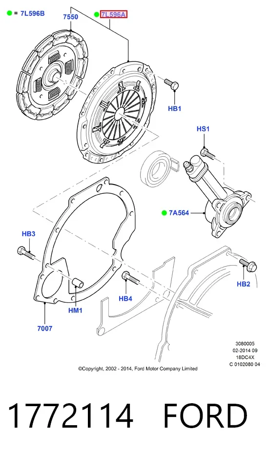 Сцепление 1772114 Ford
