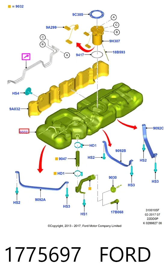 Бензобак 1775697 Ford