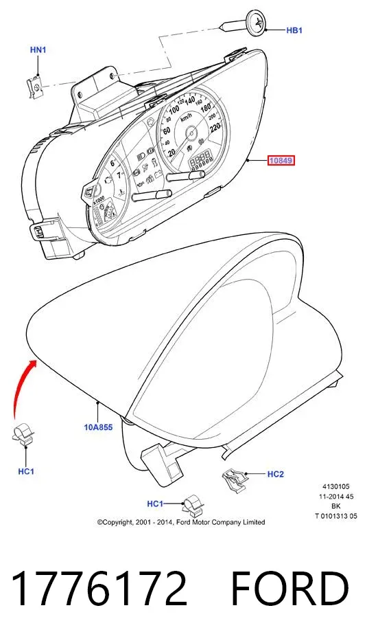 Панель приборов 1776172 Ford
