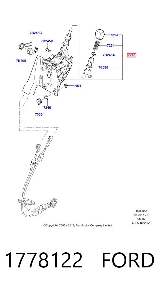 Кулиса переключения передач 1778122 Ford