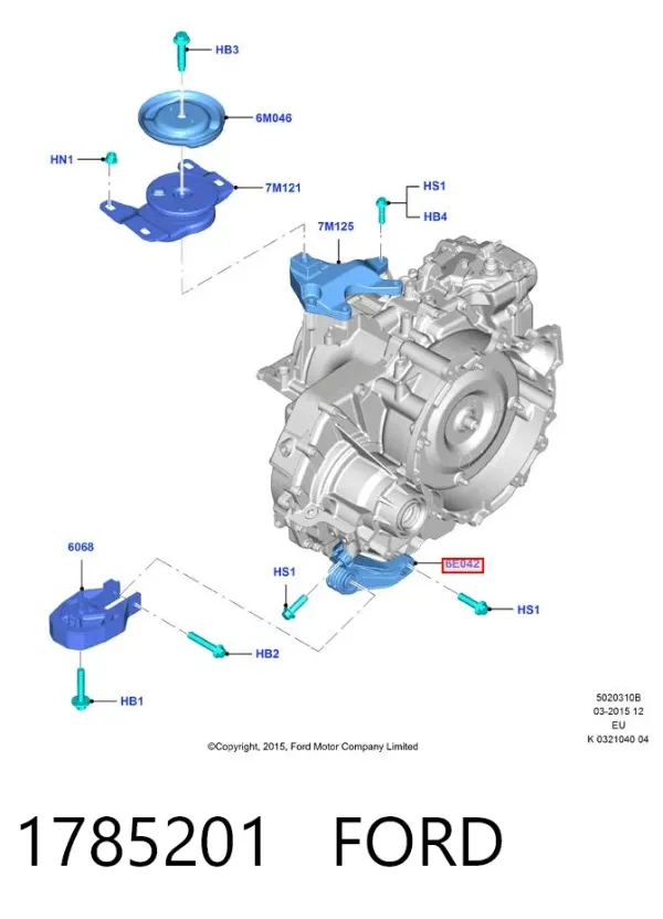 Задняя опора двигателя 1785201 Ford