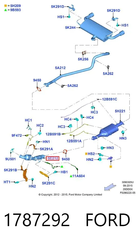 Катализатор 1787292 Ford