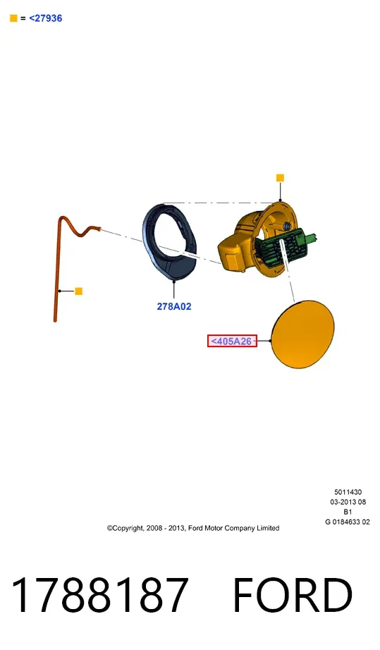 Лючок бензобака 1788187 Ford