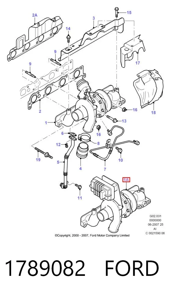 Турбина 1789082 Ford
